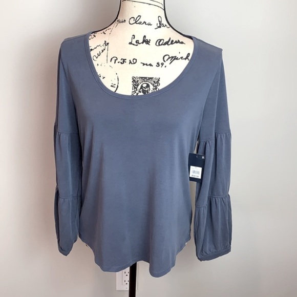 Lucky Brand Sandwash Tiered Sleeve Top NWT - Picture 5 of 8